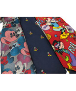 Mickey Mouse Ties Lot 3 Disney The Tie Works Vintage Silk &amp; Other Goofy ... - $35.54 CAD