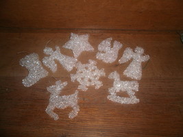Clear  Plastic Christmas Ornaments ,  Star Angel  Dove  Rocking Horse  S... - $76.14 MXN