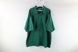 Vintage 90s Streetwear Mens 2XL Faded Collared Short Sleeve Polo Shirt Green - £27.33 GBP