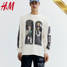 H&amp;M Oversized Fit Long Sleeve T Shirt Men Limited Top - H&amp;M x Basquiat x Ev&amp;Tela - £85.49 GBP