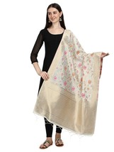 Women&#39;s Fancy Scarf Banarasi Woven Silk Blend Zari Dupatta Chunni Fast Shipping - £11.41 GBP