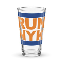 RUN NYK 16 oz Shaker pint glass New York Basketball Drinking Glass  - £18.69 GBP