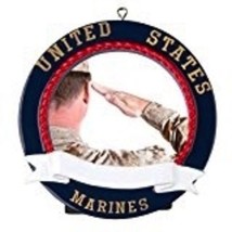 Marine Picture Frame Personalized Christmas Ornament Gift Present Soldie... - $9.83