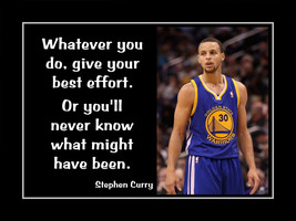 Basketball Motivation Poster Print Inspirational Steph Curry Quote Wall Art Gift - £18.08 GBP+