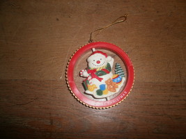 Snowman On A Wreath Christmas Ornament - $2.73 CAD