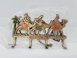 Jerusalem Key Hooks Camels Palm Tree Handcrafted Brass by Chen Holon Sou... - £11.39 GBP