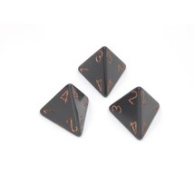 Chessex Opaque D4 Polyhedral Dice - DarkGrey/Copper - £21.49 GBP