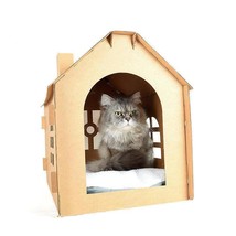 Foldable Corrugated Cat Scratcher Lounge - Perfect for Large Cats! - £23.50 GBP