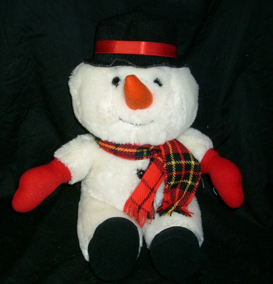 Primary image for 15" VINTAGE MATTEL 1987 CHRISTMAS SNOWMAN EMOTIONS STUFFED ANIMAL PLUSH TOY XMAS