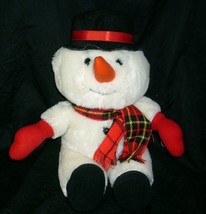 15&quot; Vintage Mattel 1987 Christmas Snowman Emotions Stuffed Animal Plush Toy Xmas - £19.03 GBP