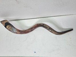 Personalized Polished Yemenite Kudu Shofar Horn 40-44&quot; with your Picture - £631.62 GBP