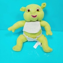 Shrek The Third Baby Diaper Bib Green Ogre Nanco Dreamworks 2006 Plush Ganz 7&quot; - £14.23 GBP