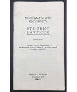 Vintage 1949 State University Montana Student Handbook Missoula MT Regul... - $18.55