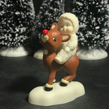 Rudolph the red nosed reindeer figurine Snowbaby decoration Christmas display - $28.70