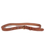 VTG Girl Scouts Brown Leather Belt Tooled Logo 35&quot;  60s 70s Size 32 Womens - $34.27 CAD