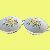 Vintage Harmony House Bone China Teacups W/ Yellow Rose Design &amp; Gold Trim - $19.00