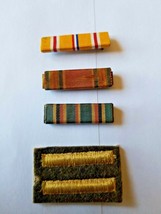 Lot Of Vintage WW2 US Military Ribbon Bars Wool Combat Service Stripe - $12.49