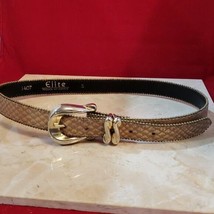 Vintage Women&#39;s Belt - Elite Belt Bronze and Gold Belt - Size S - £13.29 GBP