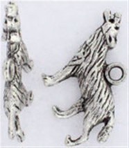 20mm x 26mm Pewter Howling Wolf Charms or Pendants (10) Lead-Safe (MFP739) - $1.78