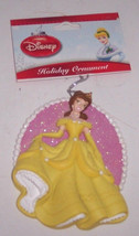 Disney Princess Belle Ornament Beauty Beast Golden Yellow Dress Christmas - £15.69 GBP