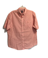 Croft&amp;Barrow Easy Care Collared Button Up Shirt ~ Sz L ~ Pink ~ Short Sl... - £17.01 GBP