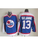 Winnipeg Jets #13 Teemu Selanne Jersey Old Style Uniform Blue - $49.00