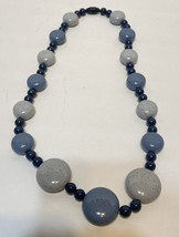 Womens Beaded Choker Necklace Speckled Plastic Beads 10 in Screw Clasp - £10.56 GBP