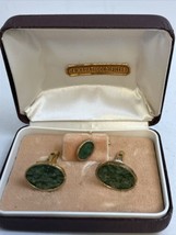 Vintage Dolan Bullock D:B 14K Gold Filled Cufflinks &amp; Tie Tack Set - £29.62 GBP