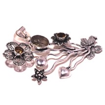 Black Rutile Faceted Smoky Quartz Gemstone New Gift Pendant Jewelry 3" SA 4957 - £7.18 GBP