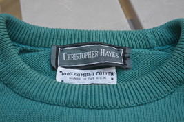 Christopher Hayes, Green Long Sleeve Men&#39;s Crewneck Sweater, VGUC - $16.00
