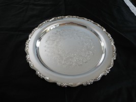 1970&#39;s Wm. A. Rogers Georgian Silverplate Serving Tray - 15&quot; Round - £23.89 GBP