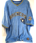 MILWAUKEE BREWERS &#39;82 WS Champs Carl Banks Cooperstown Vtg Blue Velour S... - £121.81 GBP