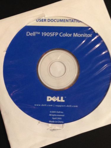 Dell 1905FP Color Monitor User Documentation Software Disc - $1.05