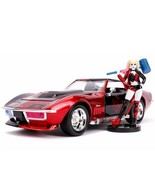 JADAS JAD31196 1/24 1969 CHEVY CORVETTE WITH HARLEY QUINN FIGURE DC COMI... - $50.53