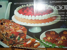 Vintage Betty Crocker&#39;s Biquick Cookbook Say It With Desert Booklet 1973 - $3.99