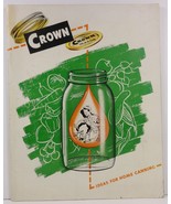 Crown Ideas for Home Canning by Crown Cork Corp. 1948 - £4.78 GBP