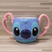 Silver Buffalo Disney 3D Stitch Double Handle 22 oz. Ceramic Coffee Mug Cup Blue - $18.00