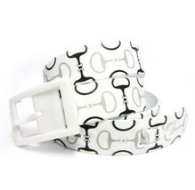 C4 Equestrian Belt Bits White Print Cut to Fit up to 34&quot; Recyclable Polymer - $20.00