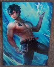 Anime Fairy Tail Gray Glossy Art Print 11 x 17 In Hard Plastic Sleeve  - £19.57 GBP