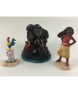 Disney Moana Deluxe Collectible Figures 3pc Lot Te Ka Moana Pua Hei Hei ... - $14.80