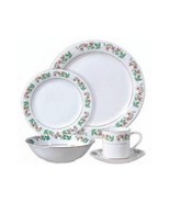 Classic Holiday Gold Holly And Berries 20 Piece Porcelain Dinnerware Set - £318.88 GBP