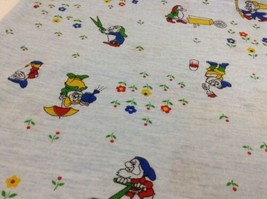 Vintage Disney Fabric Craft Snow White and the 7 Dwarfs T-Shirt Material 35&quot;x56&quot; - £31.79 GBP