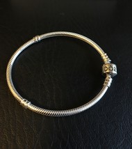 Genuine Pandora .925 Silver Barrel Clasp Bracelt 7.5” 19cm #590702HV - £43.21 GBP