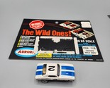 Aurora Chevy Camaro Wild Ones HO Slot Car White Blue Stripes #2 Vtg 1960s - $82.23