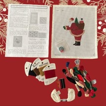 HP NEEDLEPOINT Pat Thode Gift Giver Santa Kit Thread Canvas Charm &amp; Stit... - $37.19