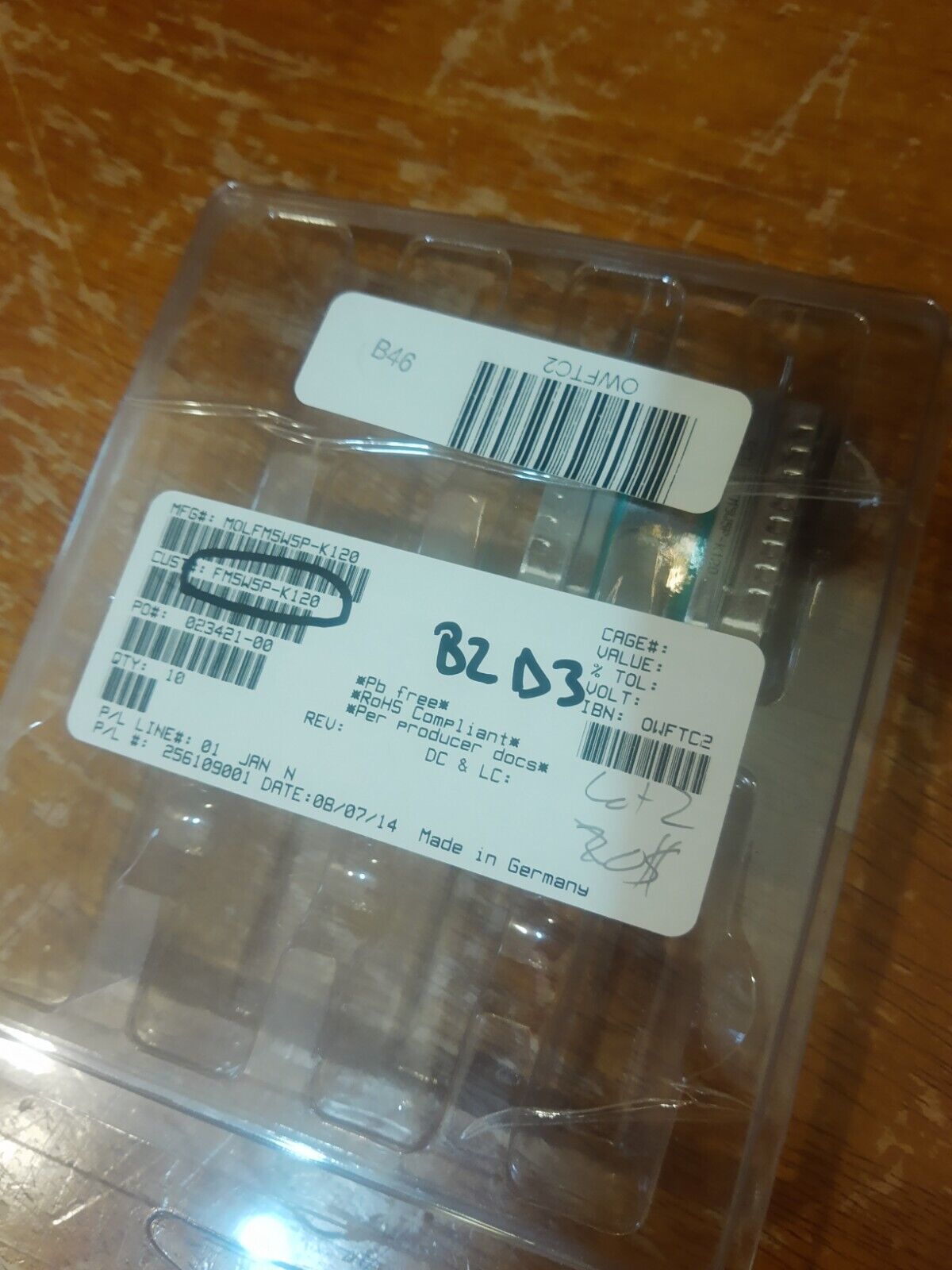 Nuovo Lotto Da 2 Molex 5 Way Filo Posizioni Montaggio Pannello wire hous... - $19.05