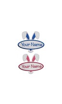 Easter Bunny Ears Personalized With Your Name Custom Embroidered Iron On Patch 3 - £7.56 GBP