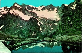 Vtg Chrome Postcard Mt Olympus And Humes Glacier From Queets Basin UNP - £3.12 GBP
