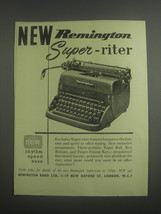 1953 Remington Super-Riter Typewriter Ad - $18.49