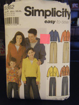 Simplicity 5362 Misses &amp; Men&#39;s Hooded Sweatshirt &amp; Pants Pattern - Size XS/S/M - £7.55 GBP